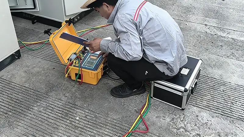 Folding solar container — factory acceptance testing