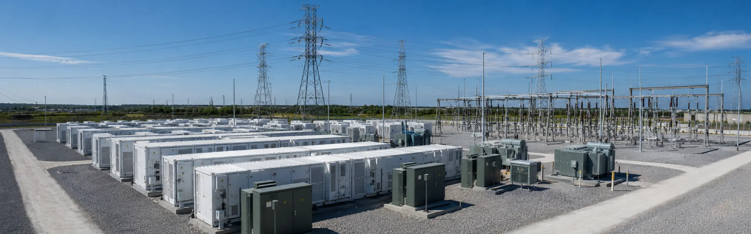 Utility-scale energy storage container field installation