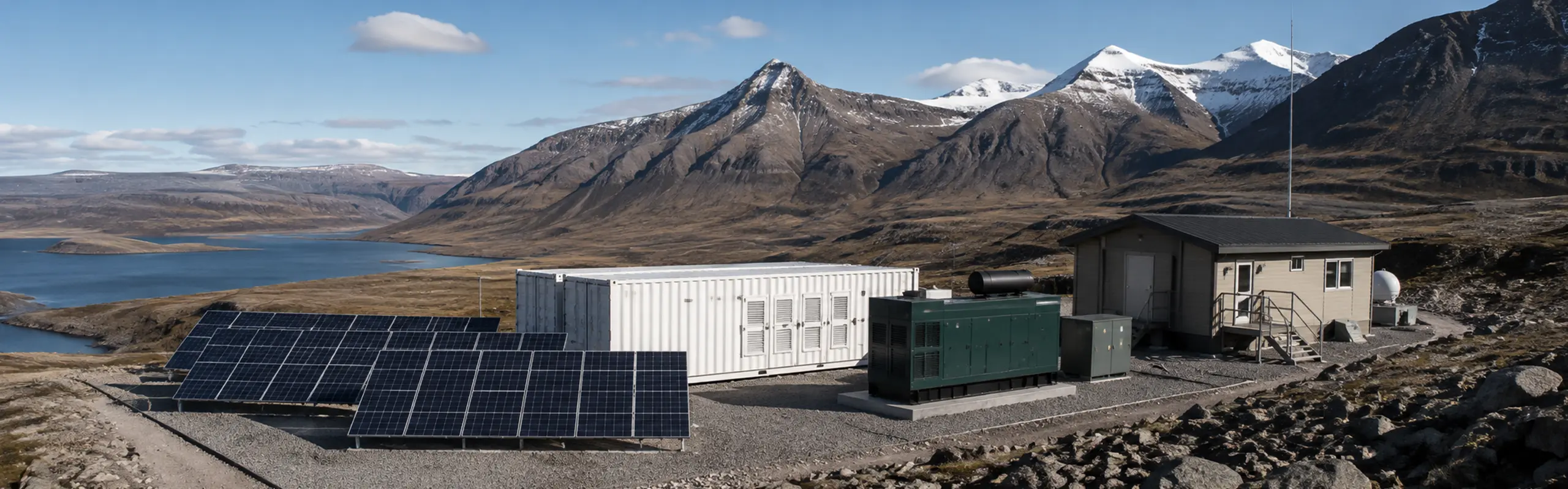 Microgrid energy storage container installation